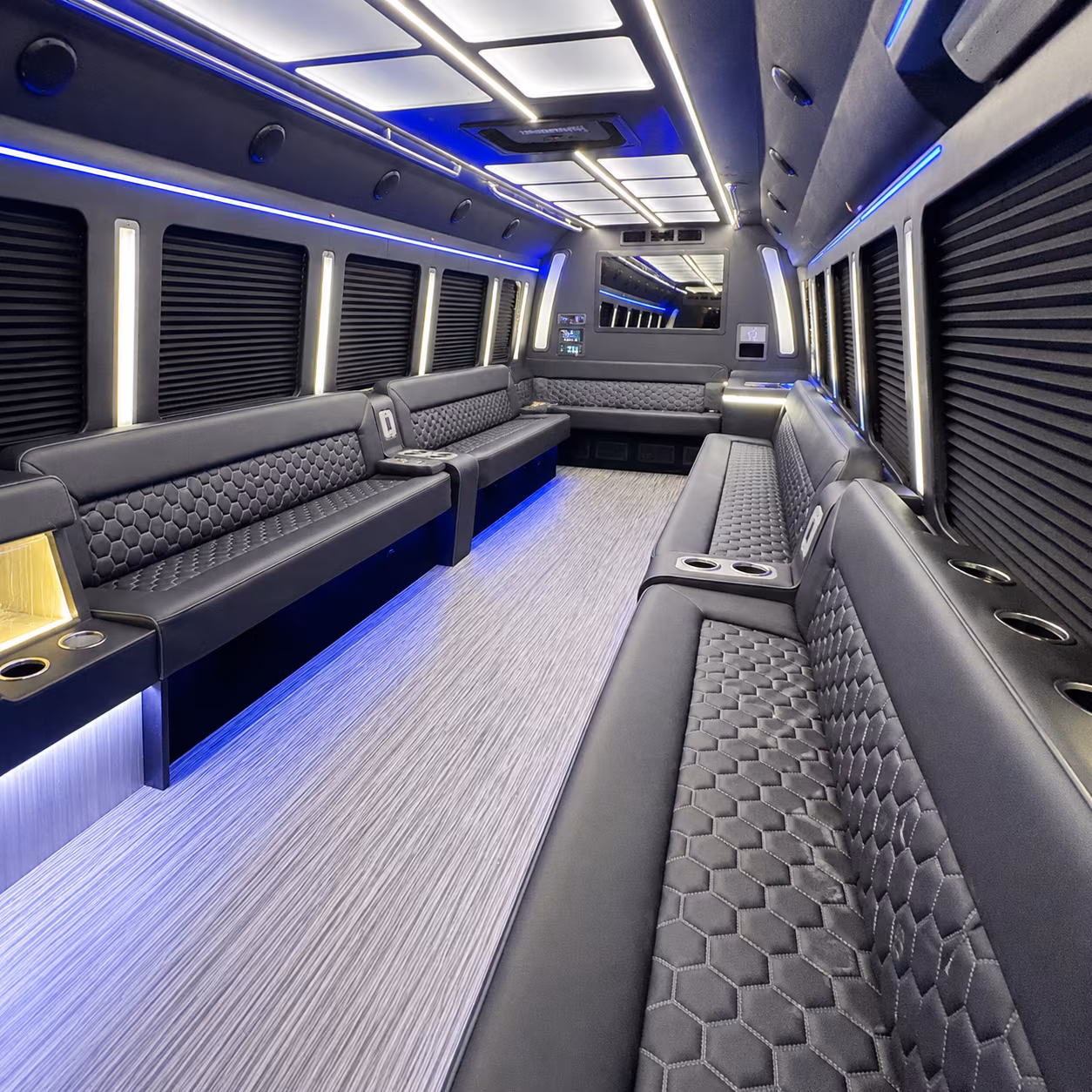 round rock party bus rental interior